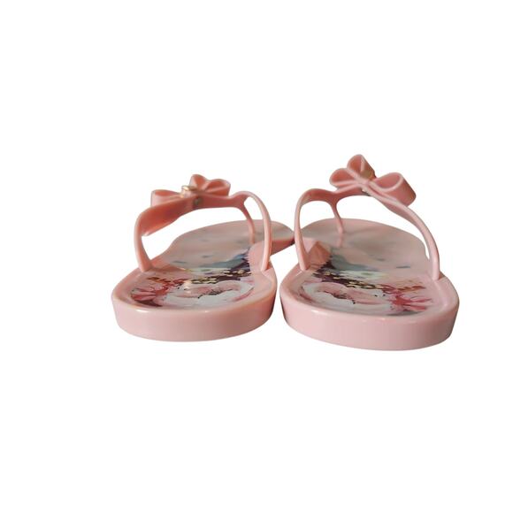 Ted Baker Jelly Flip Flops Thong Sandal Bow Womens 40 US 9.5 Pink Suzzip Shoe - Picture 7 of 15